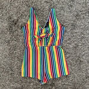 Forever 21 - Rainbow Striped Romper